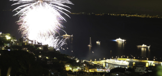 Fireworks by the sea